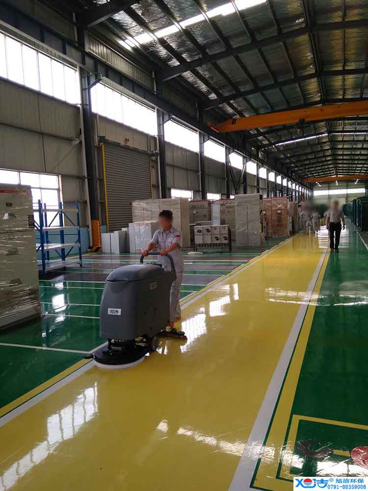 旭潔全自動電瓶洗地機,工業工廠生產車車間洗地機